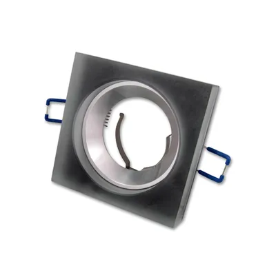 Produktbild von MasterLED LED Deckenleuchte Glas Quadratisch Schwarz GU10 Einbaustrahler Eckig