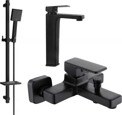 Produktbild von Mexen Cetus DQ45 Badewannenset, Schwarz - 744313DQ45-70