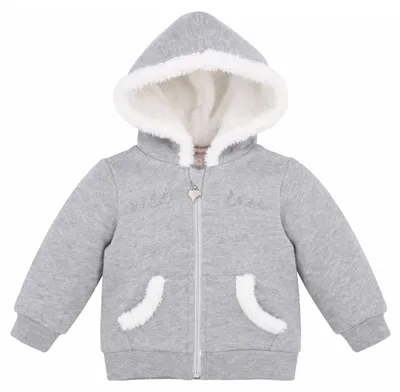 Produktbild von BONDI Baby Mädchen Kapuzenjacke "Wild Love" 86633 | Grey Melange Größe: 74