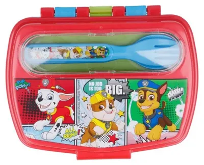 Produktbild von Frühstücks-Lunchbox + PSI PATROL Besteck