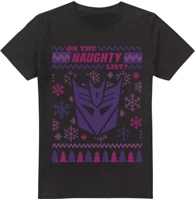 Image de Transformers - "Decepticons Naughty List" T-shirt pour homme TV5202 (L) (Noir)