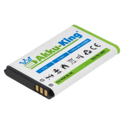 Akku fuer Nokia BL-5C - Li-Ion 1300mAh