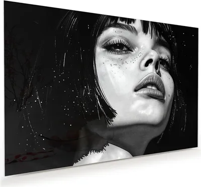 Produktbild von Glasbild 45x30cm in XXL für Wohnzimmer, Schlafzimmer Motiv Mystischer Blick