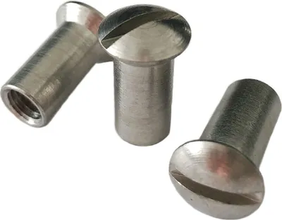 Produktbild von Hülsenmuttern mit Linsenkopf M8x20 mm - 12 Stück aus Edelstahl Schlitz rostfrei