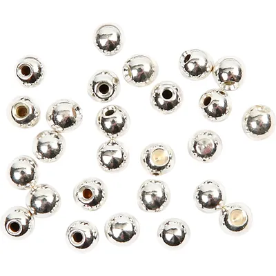 Produktbild von Creativ Company Endperlen für Memory-Draht, D 3 mm, Lochgröße 1 mm, versilbert, 20 Stück 1 Box
