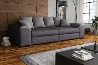 Produktbild von Big Sofa Couchgarnitur WELLS Megasofa Sofa in Grau-Hellgrau