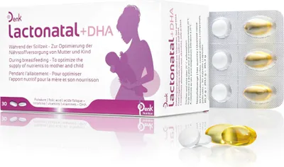 Produktbild von Denk lactonatal +DHA Tabletten ausgewählte Nährstoffkombination für Mutter und Kind, 60 St. Tabletten