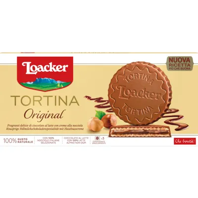 Verpackungsbild Loacker Tortina Original 3 Waffeltörtchen mit Haselnusscreme 63g