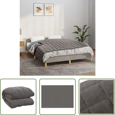 Obrázek produktu pro The Living Store Šedá zátěžová deka 135x200 cm 10 kg látka