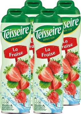 Produktbild von Teisseire Getränke-Sirup Erdbeere 600ml - Intensiv im Geschmack (4er Pack)