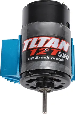 Imagen del producto de Motor universal para coche a control remoto (RC), tipo cepillado, con disipador de calor azul, compatible con Axial SCX10, Hpi, Redcat JL 90046, 12T, 7.4V