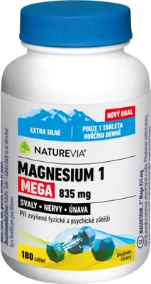 Productafbeelding van NatureVia Magnesium 1 Mega, 835 mg, 180 tabletten
