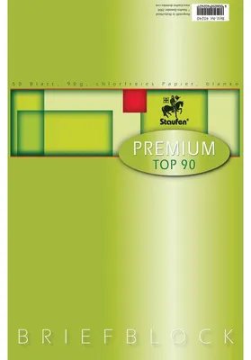 Produktbild von Staufen® 734040240 Briefblock PREMIUM LIN 20 - A4, 90 g/qm, 50 Blatt, blanko