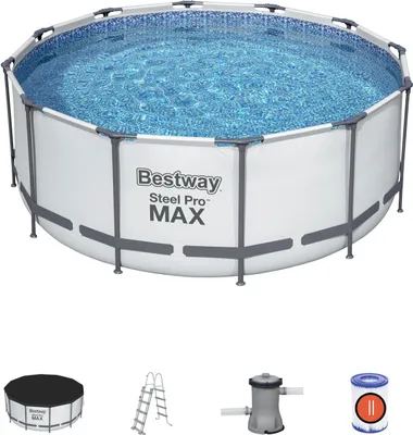 Produktbild von Bestway 56420 Steel Pro Frame Pool Schwimmbecken Gartenpool 366x122 cm