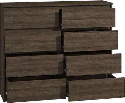 Obrázek produktu pro Komoda s 8 zásuvkami 120cm skříňový příborník příborník dřevo bílý , barva:wenge