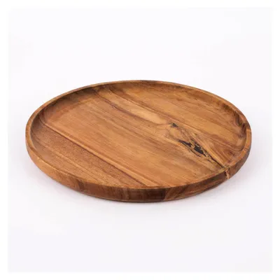 Produktbild von Runder Teller aus Akazienholz natur 28x2cm