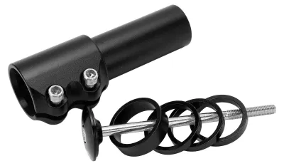Zdjęcie produktu dla Wspornik kierownicy do rowerów górskich, stop aluminium, adapter kierownicy rowerowej do widelca 28,6 mm/1,13 cala, czarny