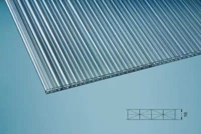 Produktbild von 98 x 700cm Doppelstegplatte X16 MAX Graphit Polycarbonat