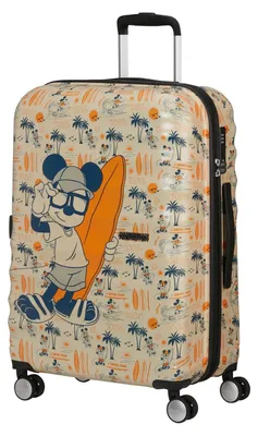 Zdjęcie produktu dla Walizka na kółkach American Tourister Wavebreaker Disney Spinner 67/24 TSA Disney FL Mickey Super Surfer, beżowa