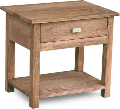 Produktbild von MASSIVMOEBEL24 Nachttisch Sheesham 50x35x45  braun geölt NATURE BROWN #91