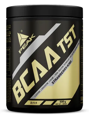 Produktbild von BCAA - TS-Technology - 500g : Strawberry Kiwi I Aminosäuren I 2:1:1 (Leucin : Isoleucin : Valin) I schnelle Resorption