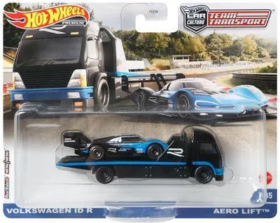 Produktbild von Hot Wheels GRK69 Premium Volkswagen ID R Team Transport