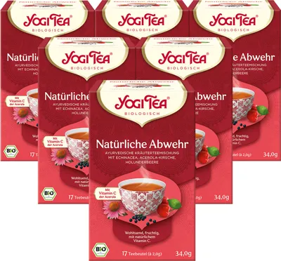 Produktbild von 6 x  YOGI TEA Natürliche Abwehr | 6 x 34g