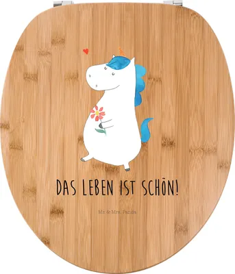 Produktbild von Mr. & Mrs. Panda WC Brille Einhorn Spaziergang - Transparent - Geschenk, Freundin, Deckel, Toilettendeckel, Klodeckel, Unicorn, Mutter, WC-Sitz, Blumen, Sitz, klo