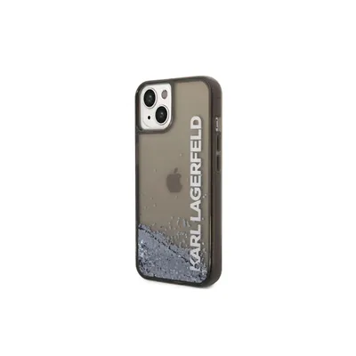 Productafbeelding van Telefoonschaal Karl Lagerfeld Liquid Glitter Elong voor iPhone 14 Plus - Zwart
