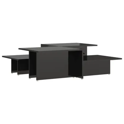 Immagine prodotto di vidaXL Tavolini 2pz. nero lucido 111,5x50x33cm materiale legno