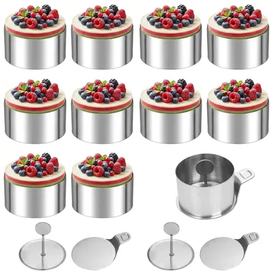 Immagine prodotto di Set di 10 stampi per mousse, torte e dessert