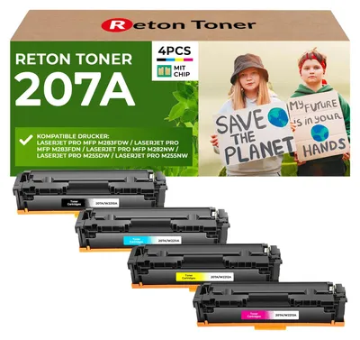 Produktbild von Fachgerecht aufbereitet HP 207X 207A Toner HP-CHIP wiederverwendet] Multipack