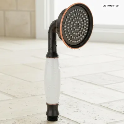 Produktbild von PaulGurkes Handbrause Duschkopf Nostalgie Retro Schwarz QP