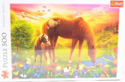 Produktbild von TREFL 500 Puzzle Pferde auf der Wiese 37451