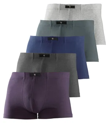 Produktbild von H.I.S. Boxer Boxershorts für Herren 5 -teilig aubergine, anthrazit, blau, blau-grün, grau-meliert Größe 9