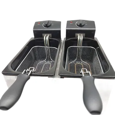 Immagine prodotto di Friggitrice a doppio cestello Tristar FR-6937 - 2 x 3 litri in acciaio inox