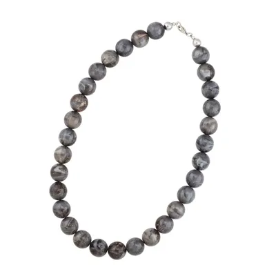 Produktbild von Kette 16mm Perlen grau-glitter 50cm