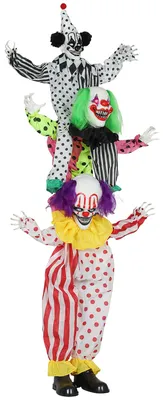 Produktbild von Outsunny Stapelbare Halloween-Animatronics-Clowns mit roten leuchtenden Augen