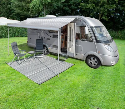 Produktbild von Vorzeltteppich | Patio Matte | 250x400cm | schwarz/grau | extra stabil | ???