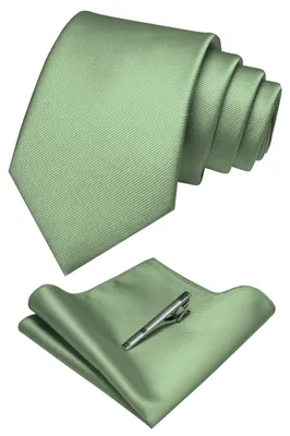 Productafbeelding van Heren Stropdas en Pocket Square Set in Effen Kleur