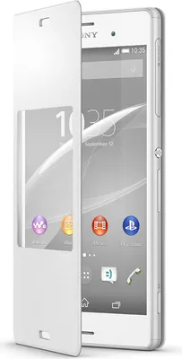 Image de Housse blanche avec fenêtre pour Sony Xperia Z3