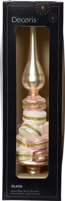 Produktbild von HOMLA Christbaumspitze MACARON Glas 8x29,5 cm