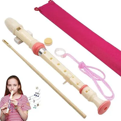 Productafbeelding van Blokfluit voor Beginners met 8 Gaten - Inclusief Etui en Schoonmaakstok