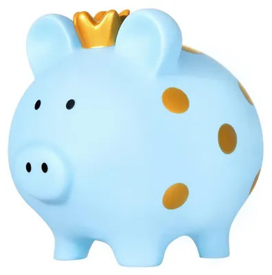 Productafbeelding van Spietje voor meisjes, onbreekbaar spaarvarken voor kinderen, groot, schattig geluksvarken-spaarvarken voor bruiloften, kerst, Halloween en verjaardagen (blauw)