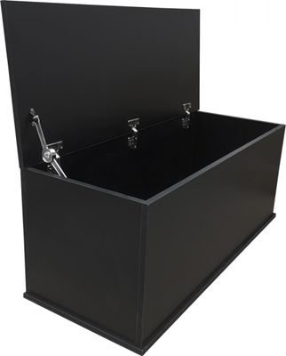 VDD Aufbewahrungstruhe - Spielzeugtruhe - Deckentruhe - 100 cm breit - schwarz