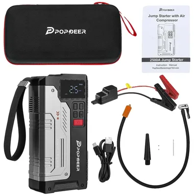 Productafbeelding van Draagbare autostarter, 20000mAh, met ingebouwde luchtcompressor, model PD-JA1
