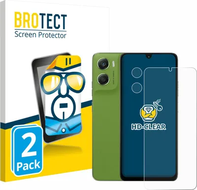 Produktbild von 2x Für Motorola Moto G06 (Display+Kamera) Schutzfolie BROTECT Displayschutz Display Schutz Folie Klar Transparent