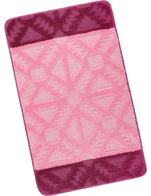 Image de Tapis de salle de bain 60x100cm Géométrie rose
