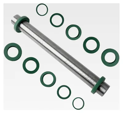 Produktbild von Einstellbares Nudelholz aus Edelstahl mit abnehmbaren Ringen in 4 Größen, 35 cm