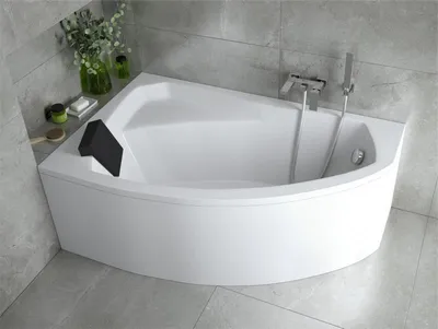 Produktbild von Badewanne Eckbadewanne 160x100 Links, Ablaufgarnitur & Füßen GRATIS | Komplettset 4in1 Original Acryl Wanne Siphon | BADLAND RIMA